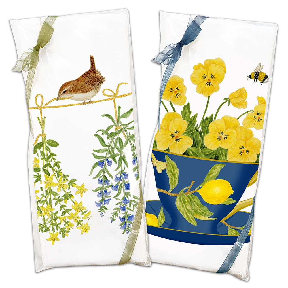 Flour Sack Tea Towel: Herb Planter