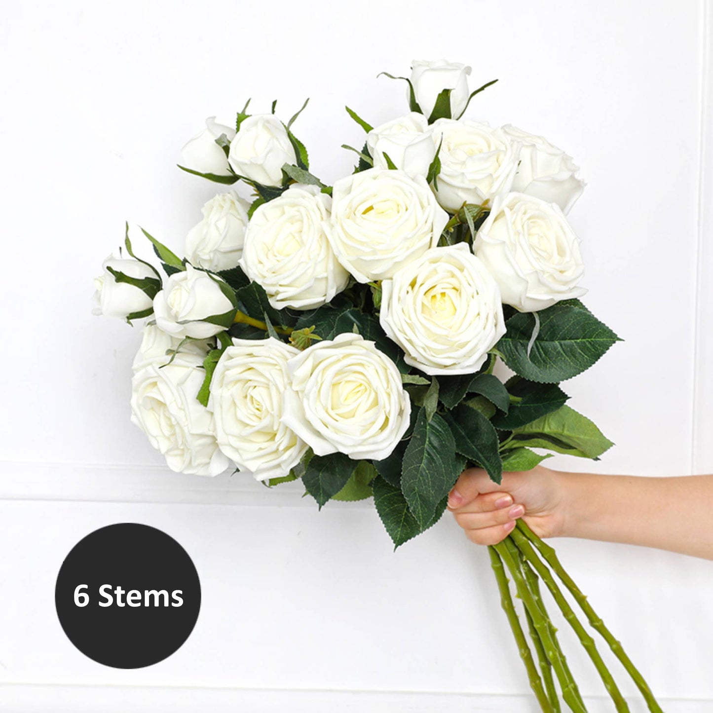 Real Touch Cabbage Rose: Living Coral