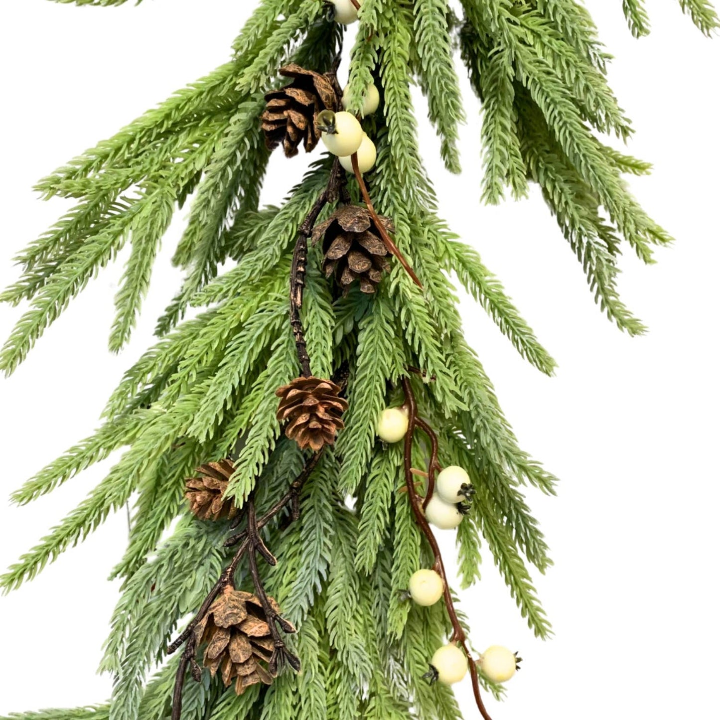 6' Norfolk Pine/Berry/Cone Garland