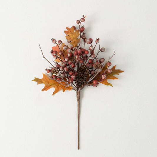 18" Fall Berry Leaf Pick