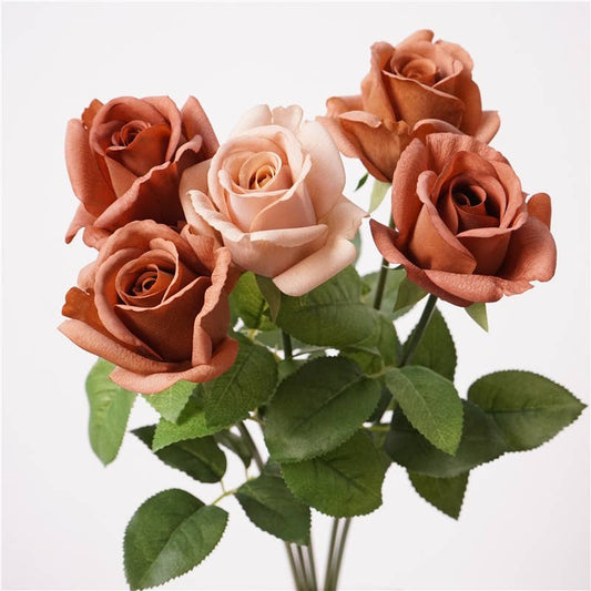 Real Touch Single Rose - Fall