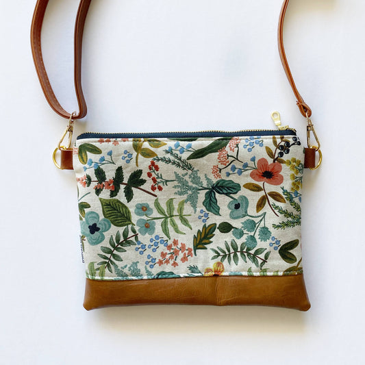 Small Crossbody Bag: RP Linen Floral