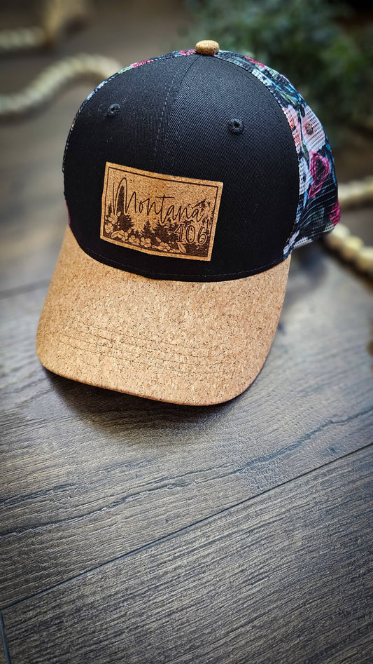 Black Floral Cork: MT