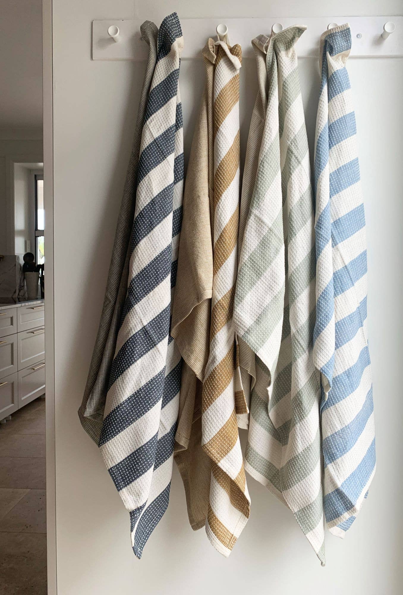Striped Tea Towel set of 2 Yellow