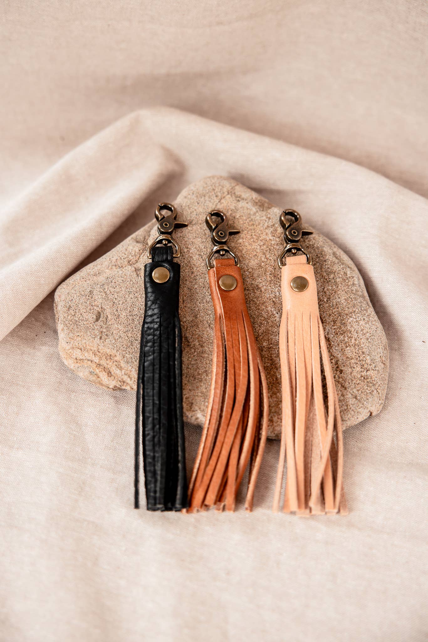 Tassel Key Chain Clip: Russet