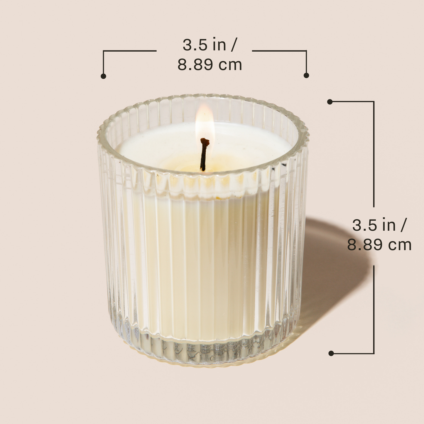 Spa Day 12 oz Soy Candle, Fluted Ribbed Jar - Decor & Gifts