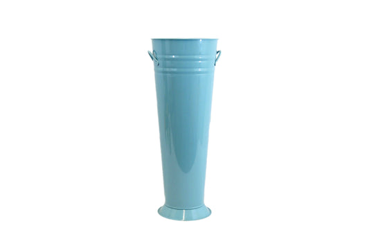 14" French Bucket with Flared Base: Aqua