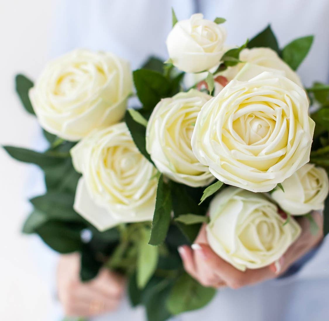 Real Touch Cabbage Rose: Living Coral