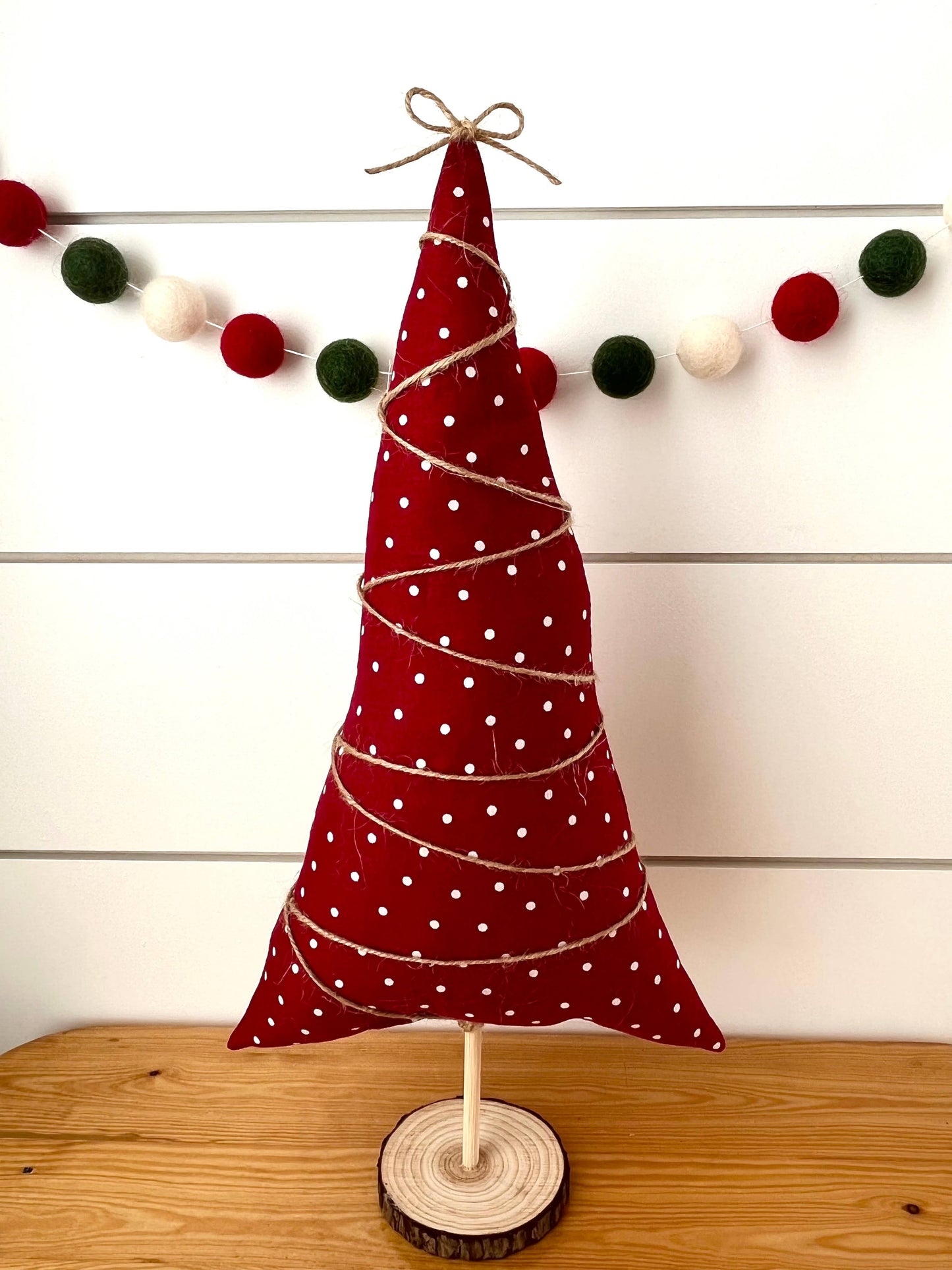 3 pc/set Fabric Vintage Print Christmas Tree