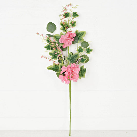 24in Pink Hydrangea Garden Spray