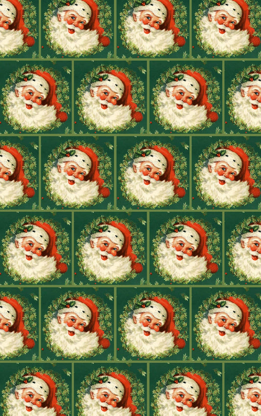 Waffle Knit Tea Towel: Father Christmas