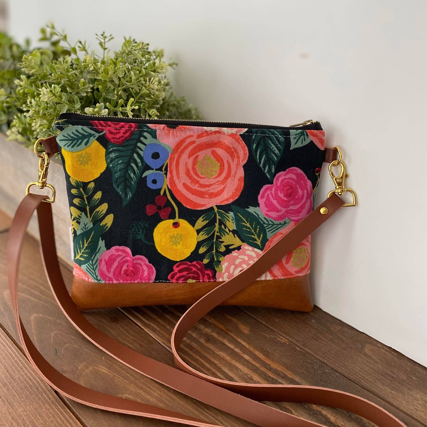 Small Crossbody Bag: RP Bright Floral