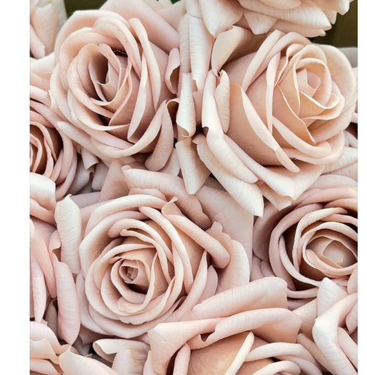 26" Real Touch Rose-blush/taupe