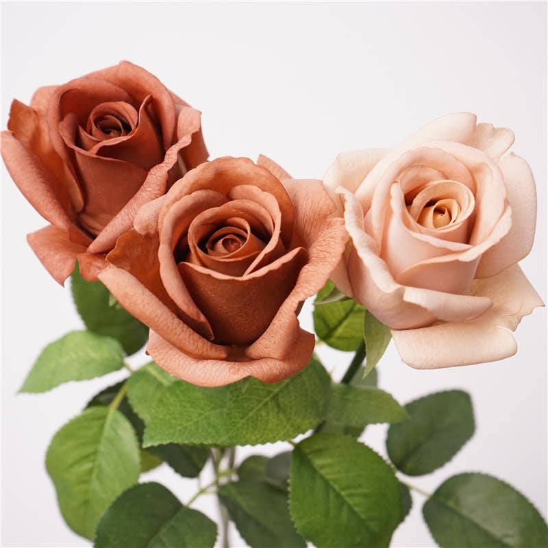 Real Touch Single Rose - Fall