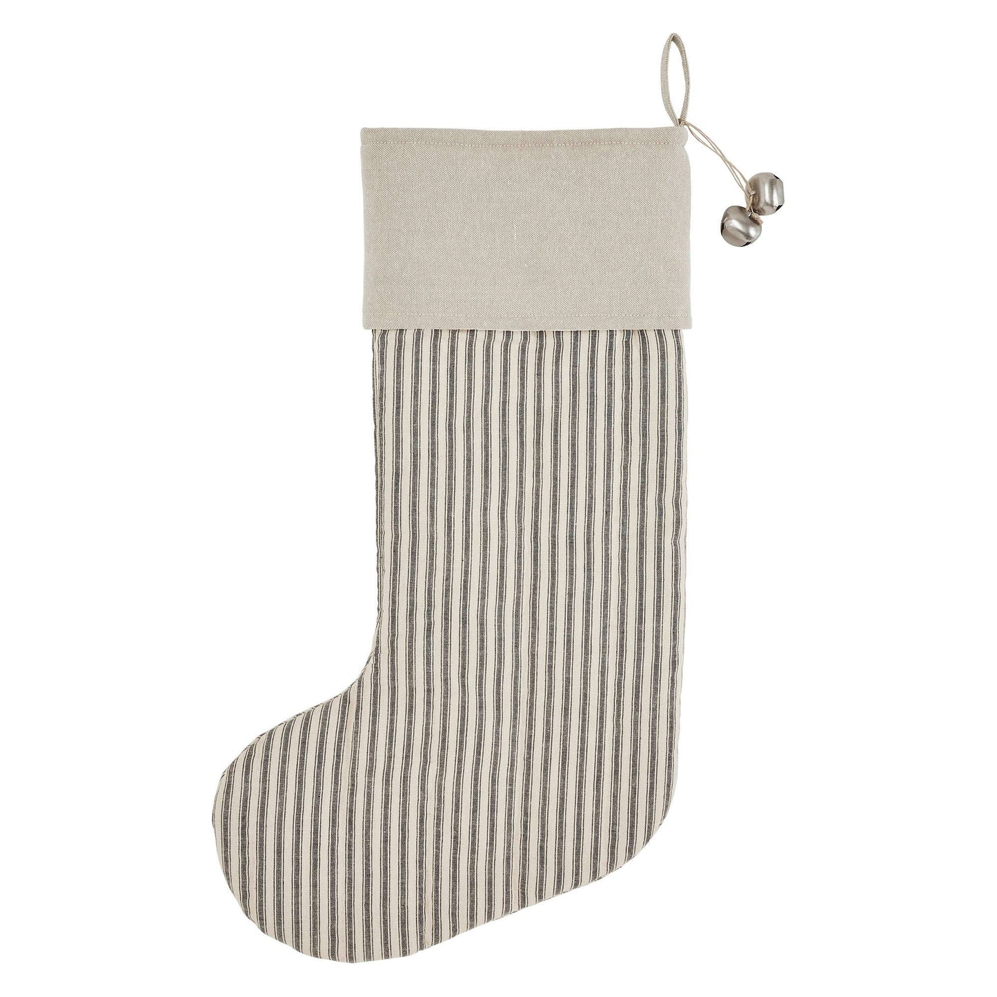 Charcoal Ticking Stripe Stocking