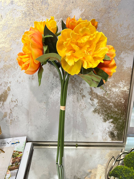 16" Real Touch Peony Bouquet