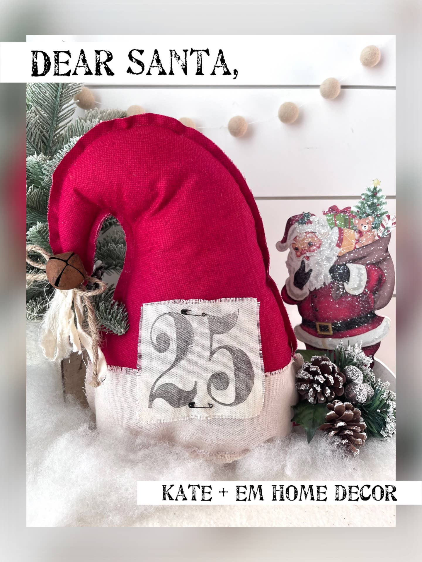 Large Primitive Santa Hat