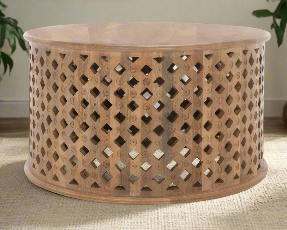 Lattice Solid Wood Coffee Table