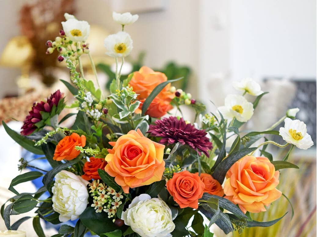 Real Touch Rose: Autumn Orange