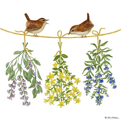 Flour Sack Tea Towel: Hanging Herb