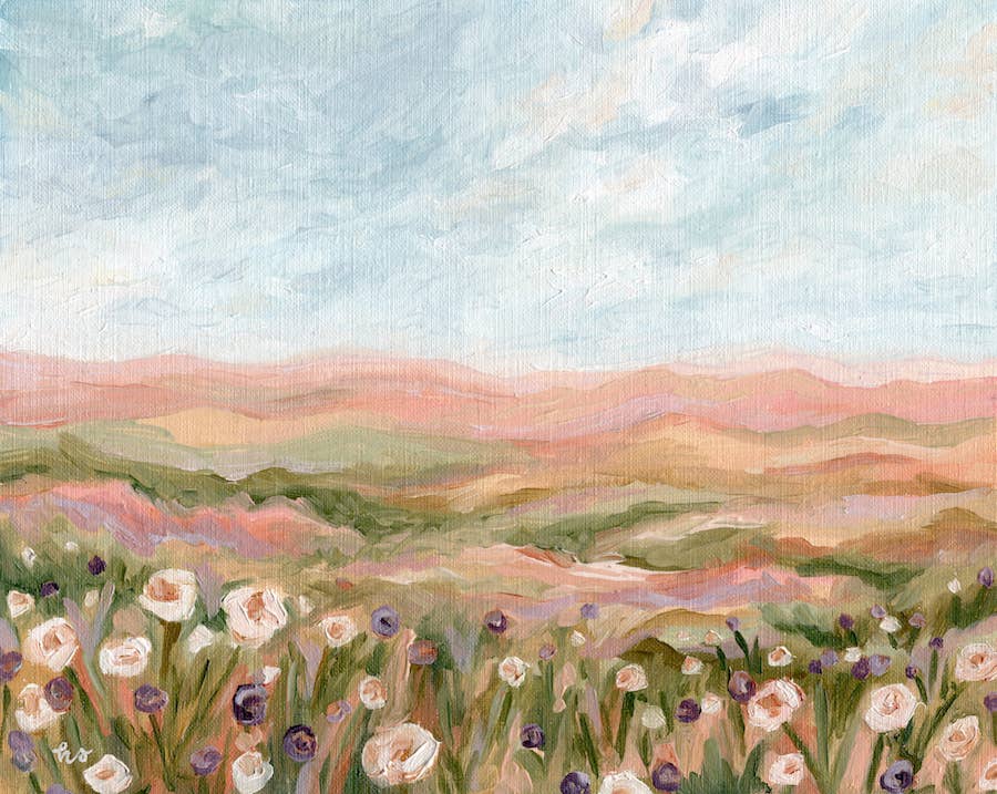 "Fields of Blooms" Print: 11x14