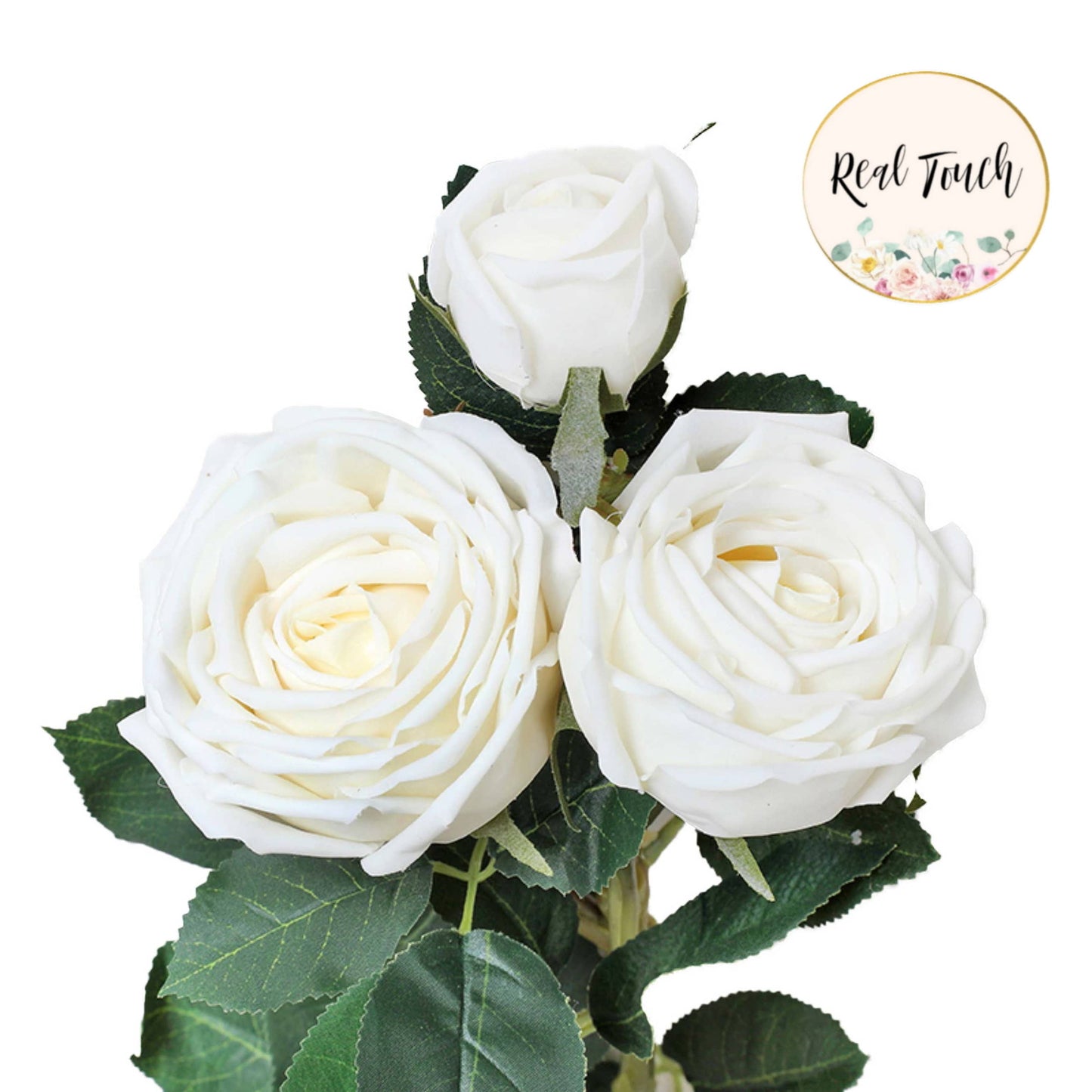 Real Touch Cabbage Rose: Living Coral