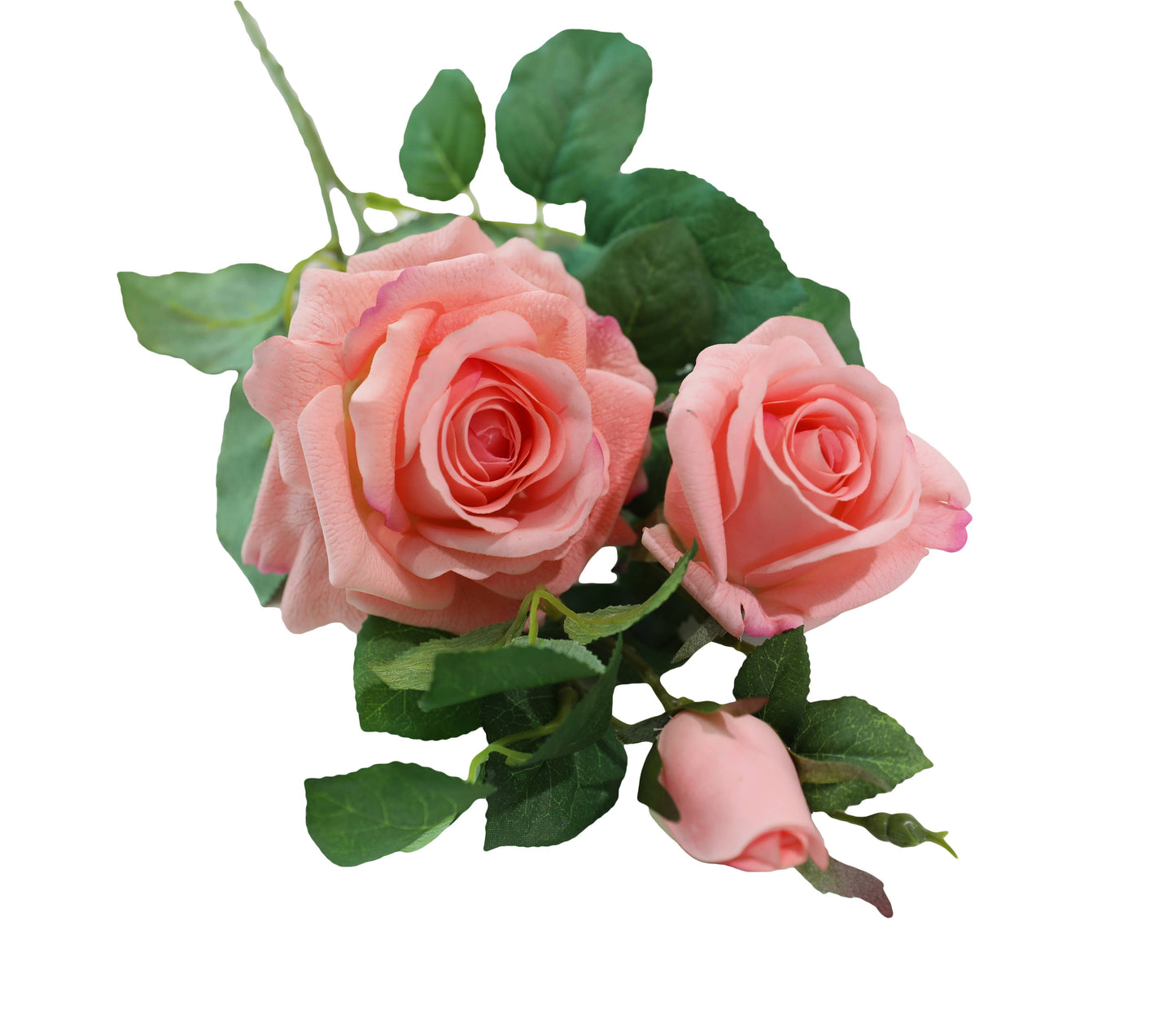27" Real Touch Roses & Bud - Mocha