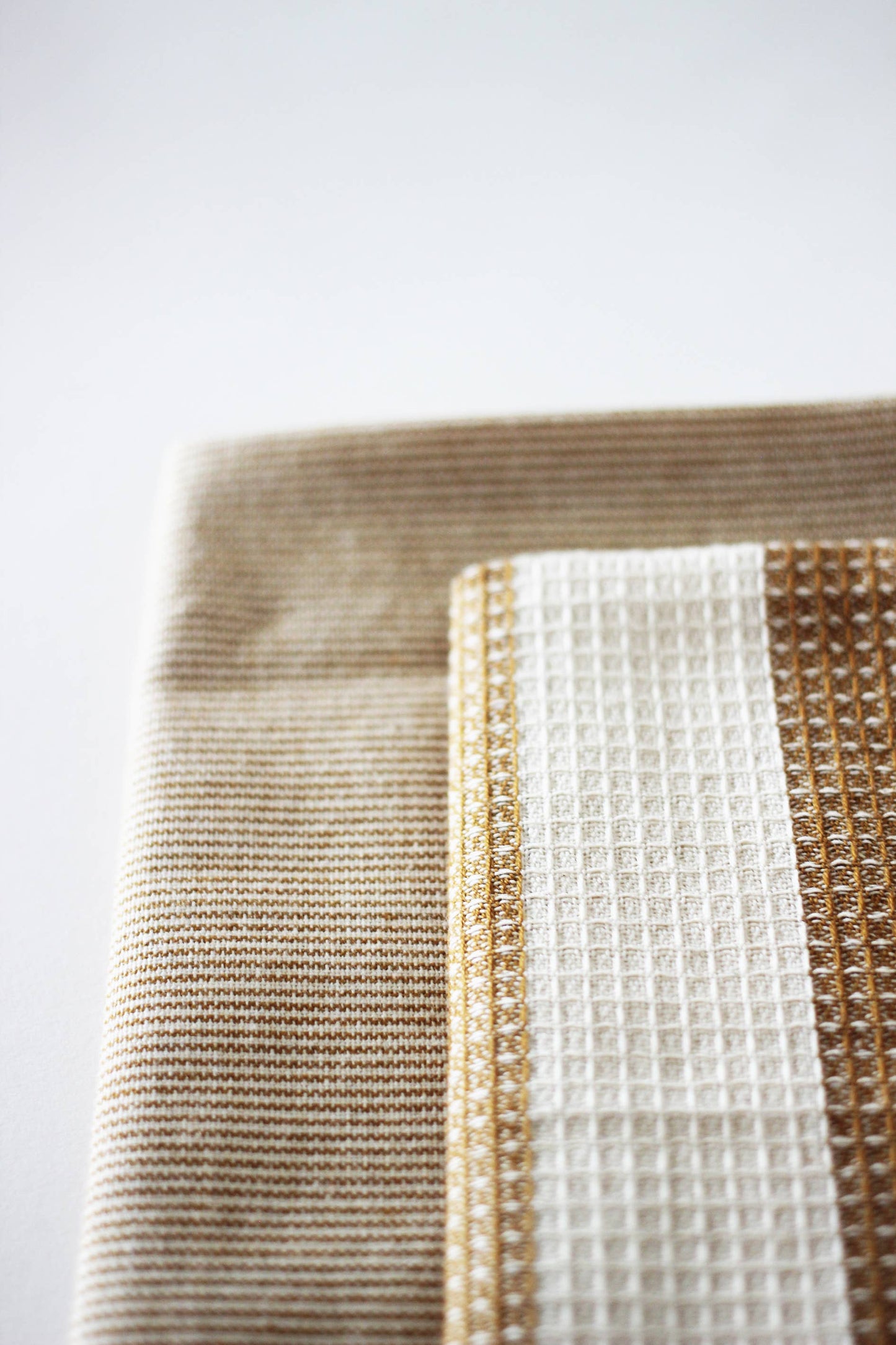 Striped Tea Towel set of 2 Yellow