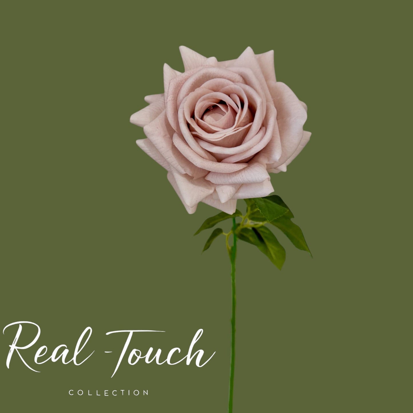 26" Real Touch Rose-blush/taupe