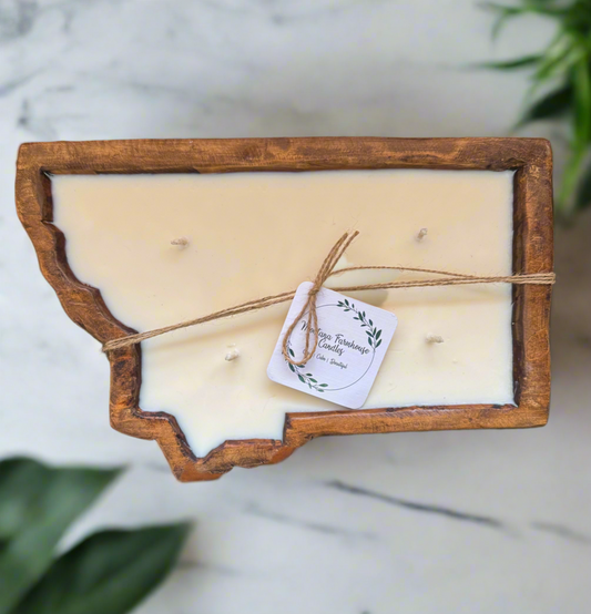 Montana Wooden Dough Bowl Candle: Ponderosa Pine