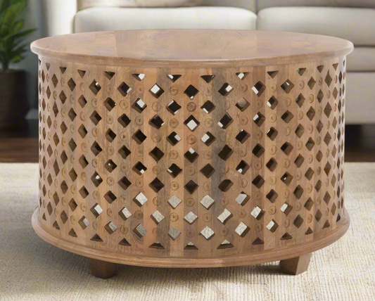 Lattice Solid Wood Coffee Table