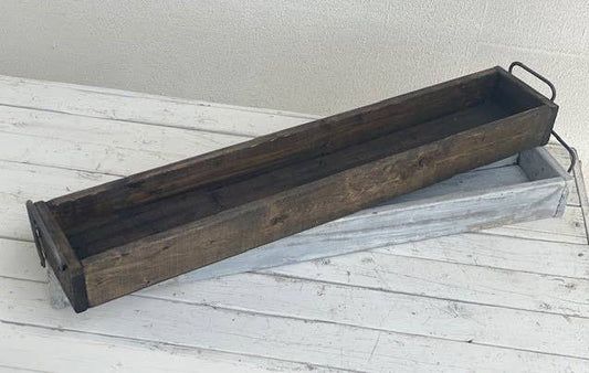 36'' Rustic Wood Tray w/Handles