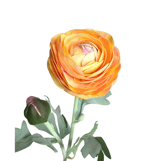19"-Real Touch Ranunculus : Soft Orange
