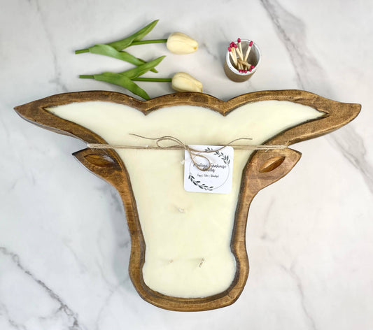 Longhorn Wooden Dough Bowl: / Ponderosa Pine