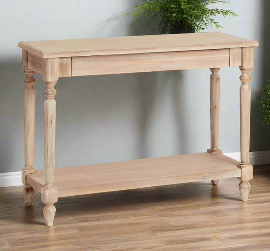 Natural Wood Console Table