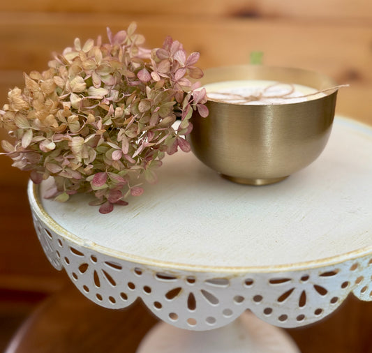 Brushed Gold Bowl Candle - Montana Huckleberry