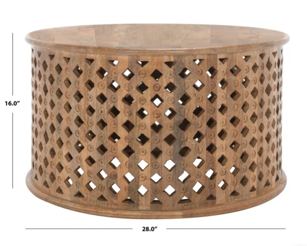 Lattice Solid Wood Coffee Table