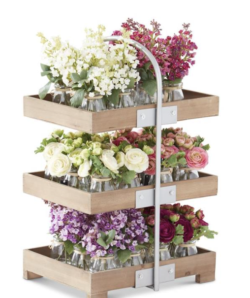 9.25" Lilacs in Bud Vase/Faux Water
