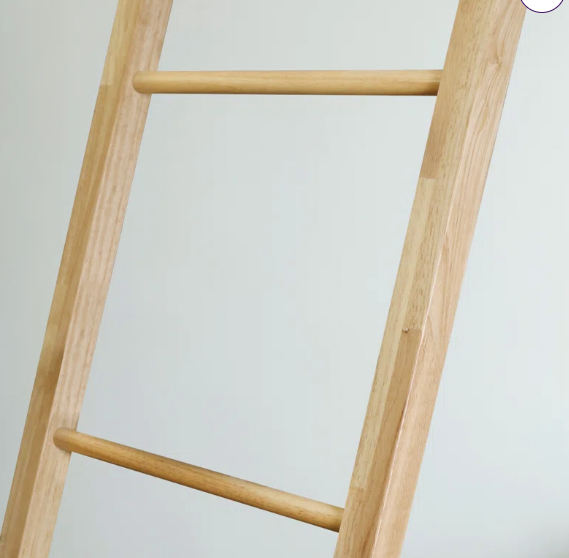 Natural Wood Blanket Ladder 6.7'