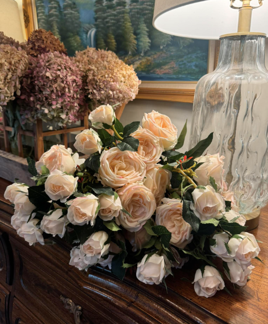 Real Touch Cabbage Rose - Soft Pink