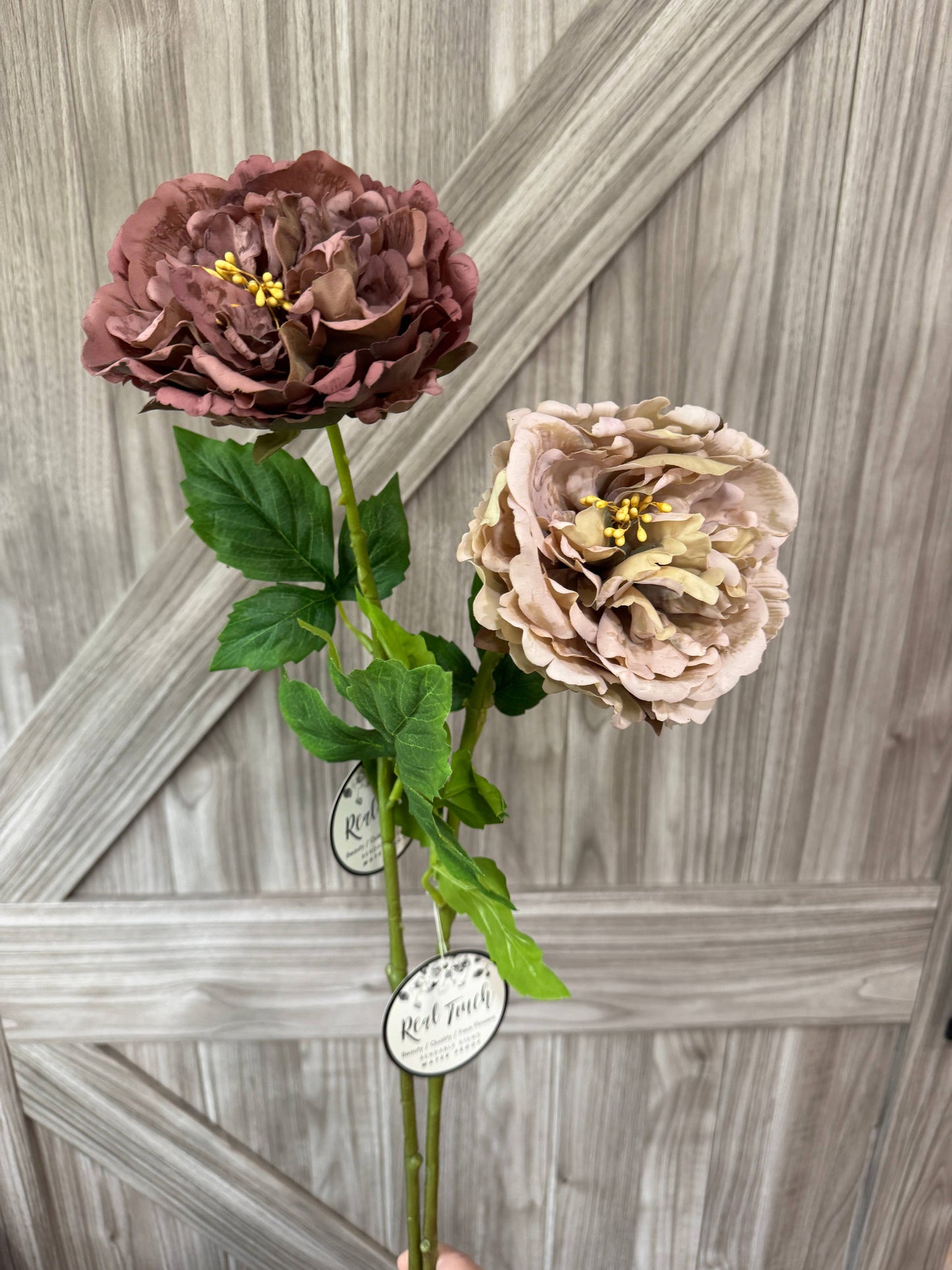 25” Real Touch Peony Stem - Fall