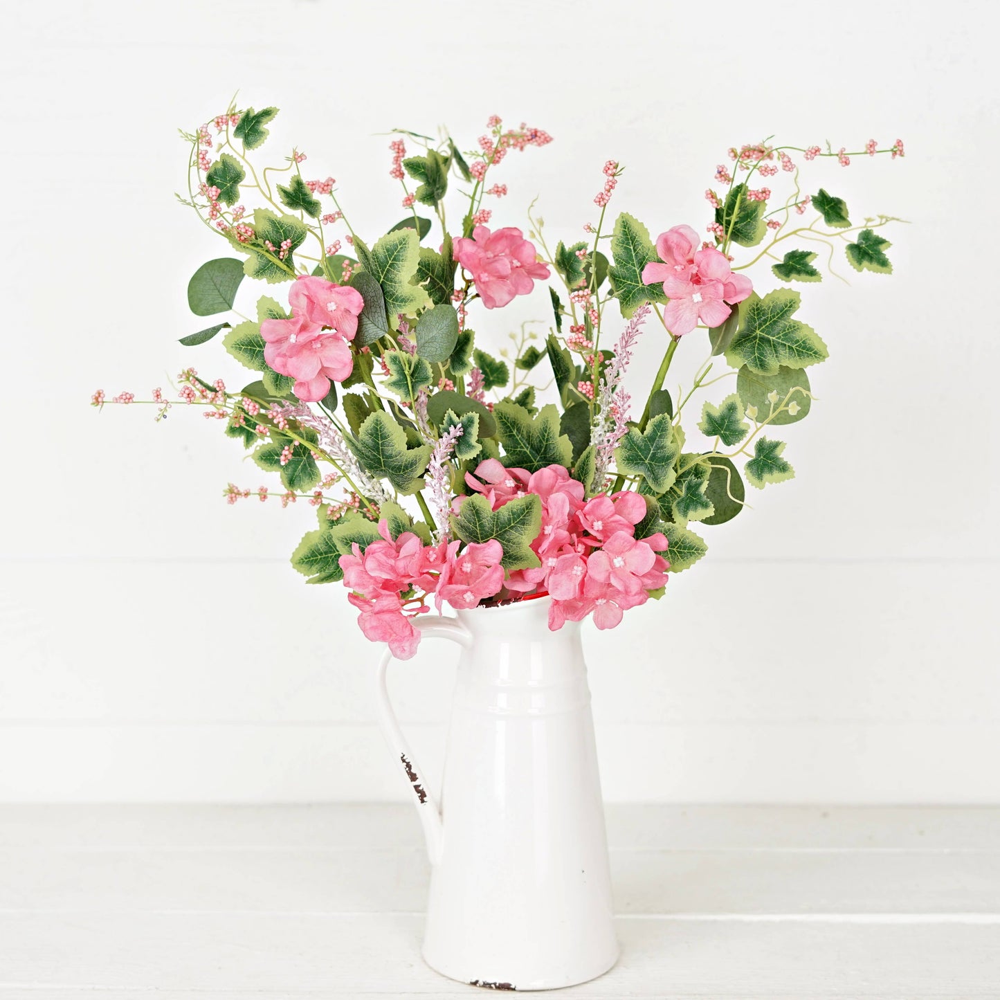 24in Pink Hydrangea Garden Spray