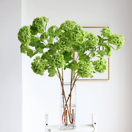 Premium Snowball Hydrangea Stem - Pale Green