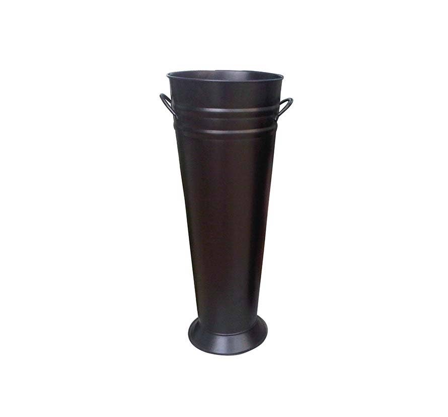 14" French Bucket with Flared Base: Aqua