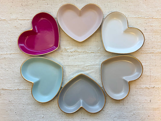 Ceramic Heart Dish : Pink
