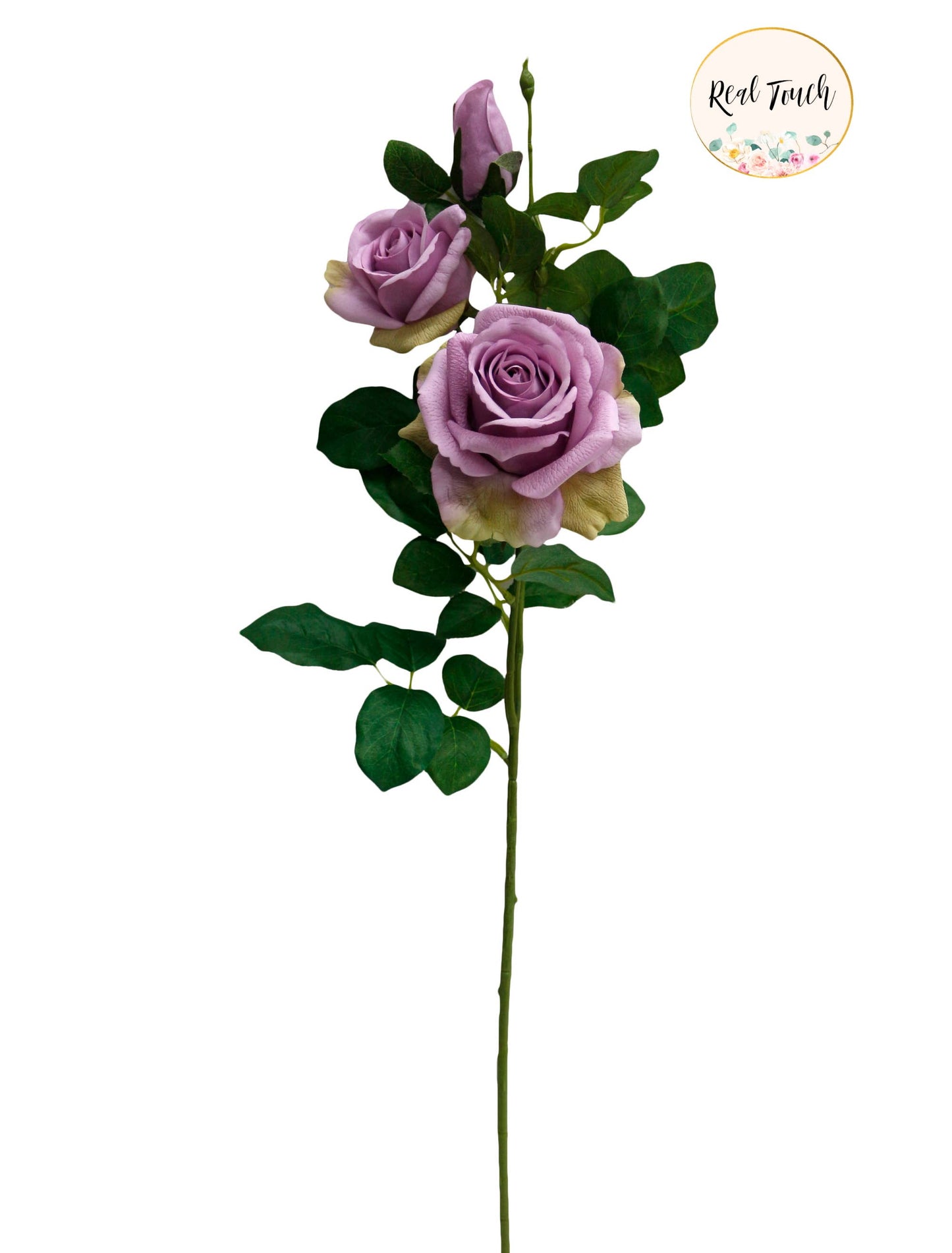 27" Real Touch Roses & Bud - Mocha