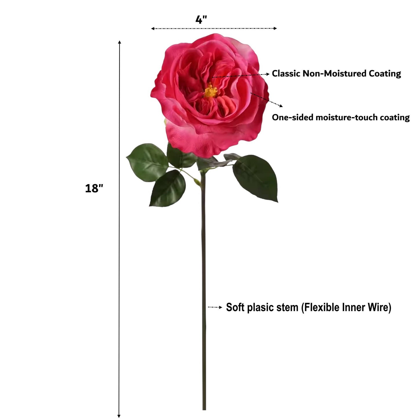 18" Real Touch Juliet Garden Rose