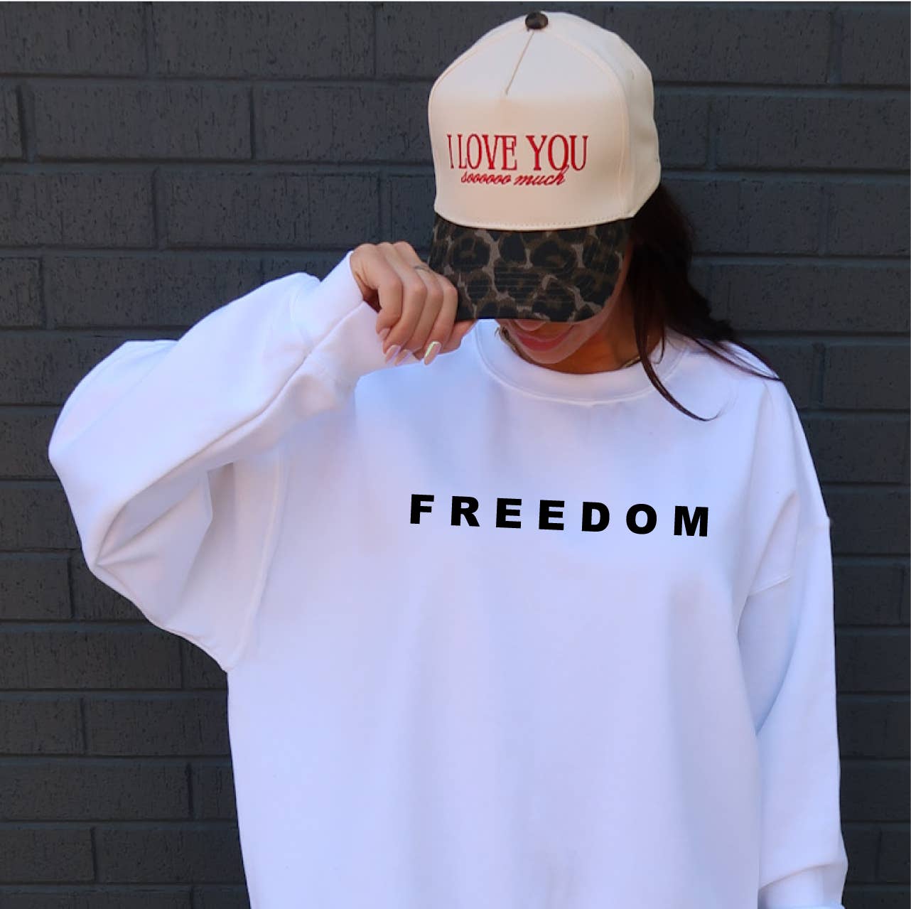 Charlie Kirk FREEDOM Sweatshirt - White