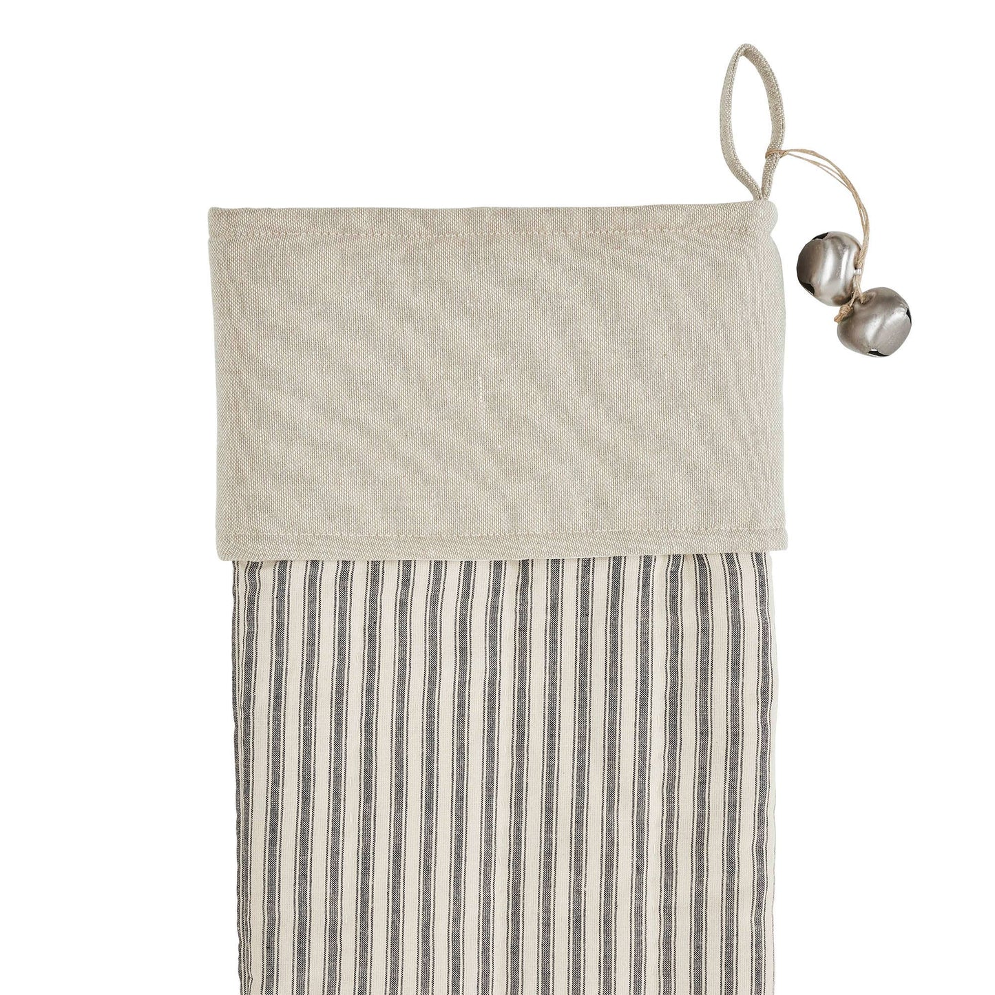 Charcoal Ticking Stripe Stocking