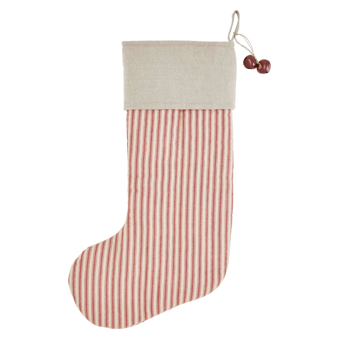 Red Ticking Stripe Stocking